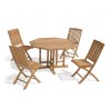 Berwick 1.2m Octagonal Gateleg Table and 4 Cannes Side Chairs Set