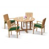 Sissinghurst 4 Seater Round 1.3m Dining Set with Cannes Chairs