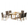 Oxburgh 6 Seater Single Leaf Extending Table with St. Moritz Armchairs