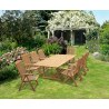 Dorset 1.8-2.4m Extending Dining Set with 8 Cannes Recliner Chairs