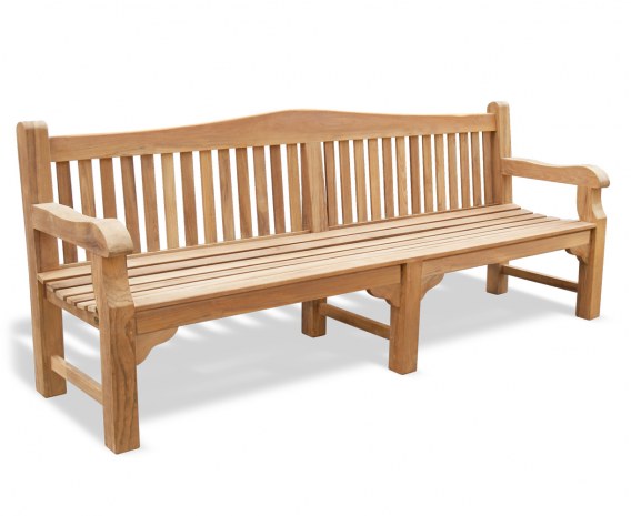 St. James Teak Traditional Park Bench - 2.4m