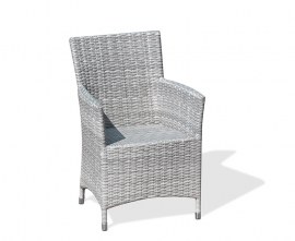 Verona Wicker Outdoor Armchair - Grey Marble