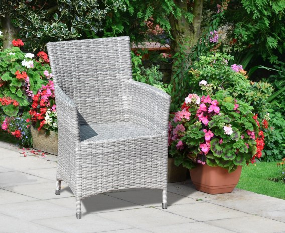 Verona Rattan Garden Armchair, Flat Weave