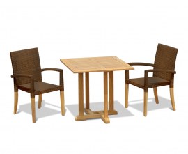 Square Garden Dining Set for 2