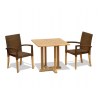 Square Garden Dining Set for 2