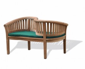 S-Shaped Teak Bench