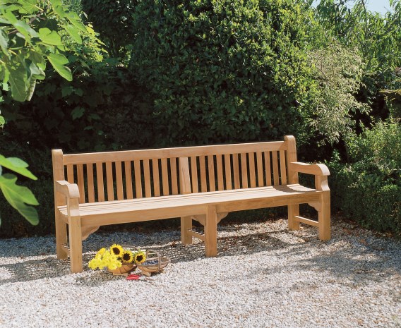 Gladstone Teak Large Garden Bench - 2.4m