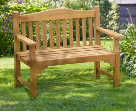 Runnymede 2 Seater Teak Garden Bench - 1.2m