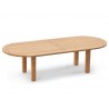 Orion Teak Oval Outdoor Dining Table - 1.2 x 3m