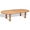 Orion Teak Oval Garden Table, Round Leg - 1.4 x 3m