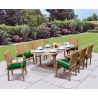 Oxburgh 8 Seater Extending 1.8-2.4m Table with Cannes Stacking Chairs