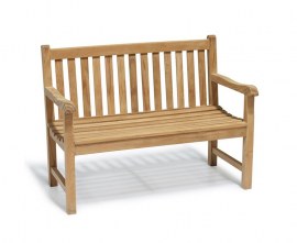 York 2 Seater Teak Garden Bench - 1.2m