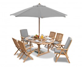 Oxburgh Teak Extendable Outdoor Dining Set