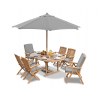 Oxburgh Teak Extendable Outdoor Dining Set