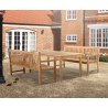 Hampton 8 Seater Rectangular 1.8m Dining Set with York Benches