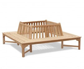 Teak Square Tree Bench - 2.2m