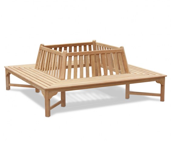 Teak Square Tree Bench - 2.2m