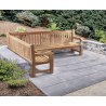 Gladstone Teak Outdoor Corner Bench - Left Orientation