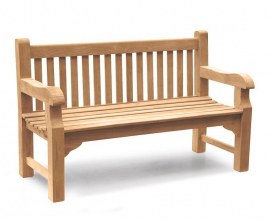 Gladstone 3 Seater Teak Garden Bench - 1.5m