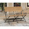 Café Teak Folding Bistro Bench - Black