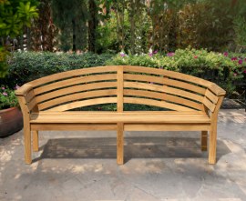 Wellington Teak 4 Seater Garden Bench - 1.95m