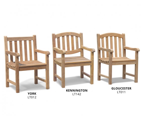 Winchester 12 Seater Teak 4m Oval Table with Armchairs and Side Chairs