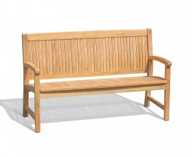 Farnsworth 3 Seater Teak Garden Bench - 1.5m