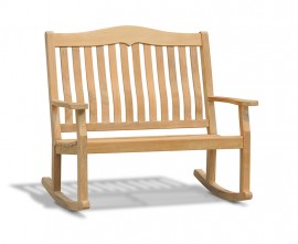 Teak Outdoor Rocking Bench