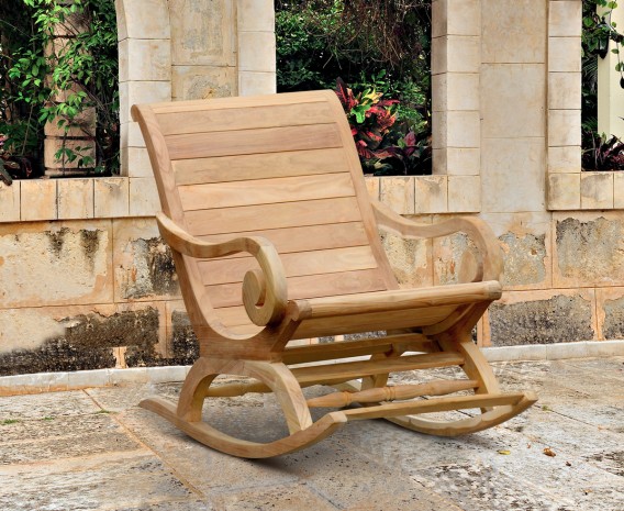 Monte Carlo Reclaimed Teak Plantation Rocking Chair