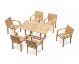 6 Seater Garden Dining Set with Antibes Chairs