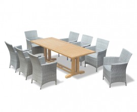 Rectory Outdoor Dining Set with Verona Armchairs