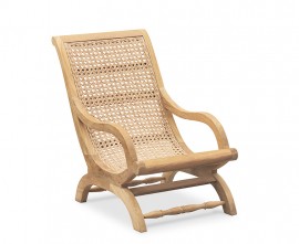 Verona Teak and Rattan Easy Chair