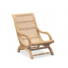 Verona Teak and Rattan Easy Chair