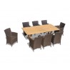 Rectory Teak Garden Dining Set with Verona Armchairs