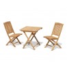 Palma 70cm Square Table with Cannes Chairs, 2 Seater Folding Set