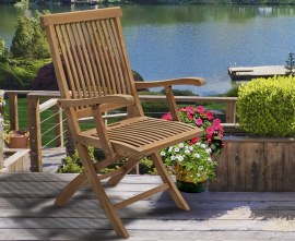 Oxburgh Outdoor Folding Chair with Arms