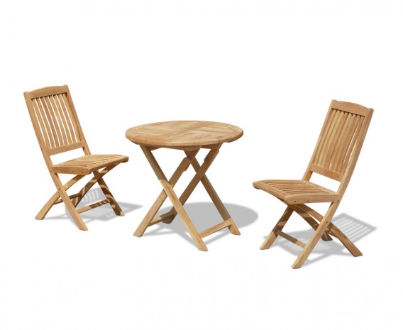 Lymington 2 Seater Round Folding Table with Cannes Folding Chairs