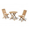 Lymington 2 Seater Round Folding Table with Cannes Folding Chairs