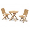 Lymington 2 Seater Round Folding Table with Palma Folding Chairs