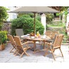 Oxburgh Single Leaf Extending Table and 6 Cannes Recliners & Armchairs