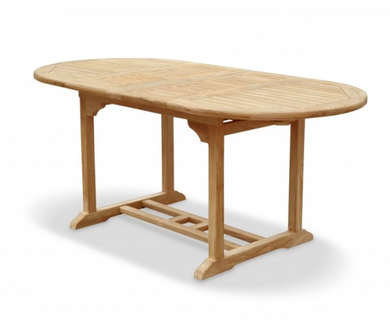 Oxburgh Bijou Extendable Double-Leaf Teak Table - 1.2-1.8m