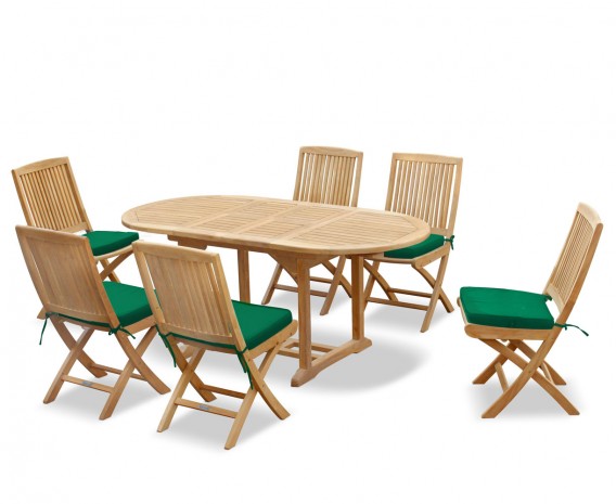 Oxburgh Bijou Double Leaf Extending Table & Palma Folding Chairs