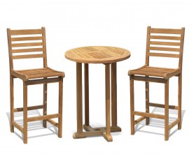 Sissinghurst Teak Bar Table and Stools Set