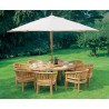 Orion 8 Seater Round 1.8m Garden Table with Banana Chairs