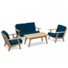 Belmont Mid-Century Teak Garden Sofa Set