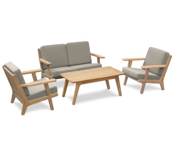 Belmont Mid-Century Teak Garden Sofa Set