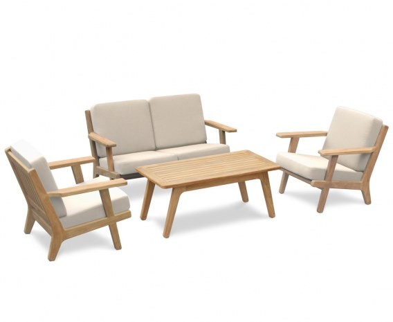 Belmont Mid-Century Teak Garden Sofa Set