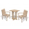 Sissinghurst 60cm Square Table and 2 Cannes Stacking Chairs Set