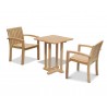 Sissinghurst 60cm Square Table and 2 Antibes Stacking Chairs Set