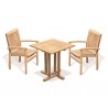 Sissinghurst 70cm Square Table and 2 Cannes Stacking Chairs Set